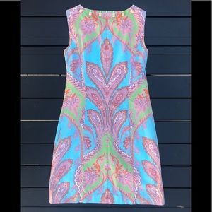 Brooks Brothers Beaded Collar Paisley Sheath SZ 2